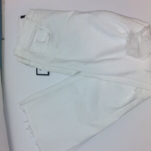 3x1 Flare Distressed Jeans White Size 25